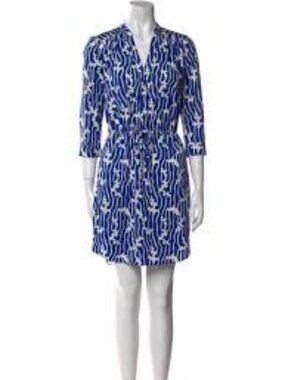 NWOT - Diane von Furstenberg printed mini dress, Size 2